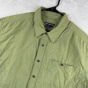 5.11 Tactical Shirt Mens 2XL Ellis Short Sleeve Snap Button Up Green Outdoor